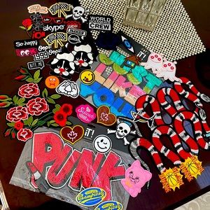 Iron on patches lot. Unwanted never used